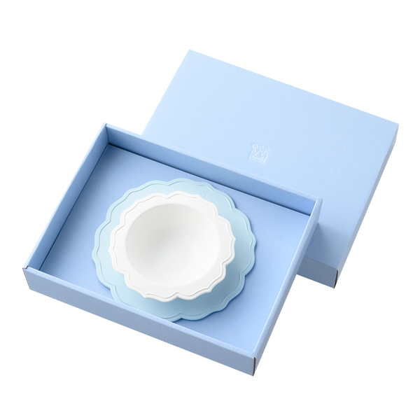 【ブルー】シェフセット(ボウル&小皿)の商品画像1