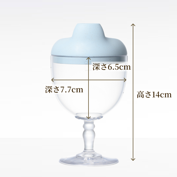 【ブルー】ワイングラス型カップの商品画像3