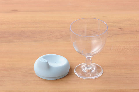 【ブルー】ワイングラス型カップ